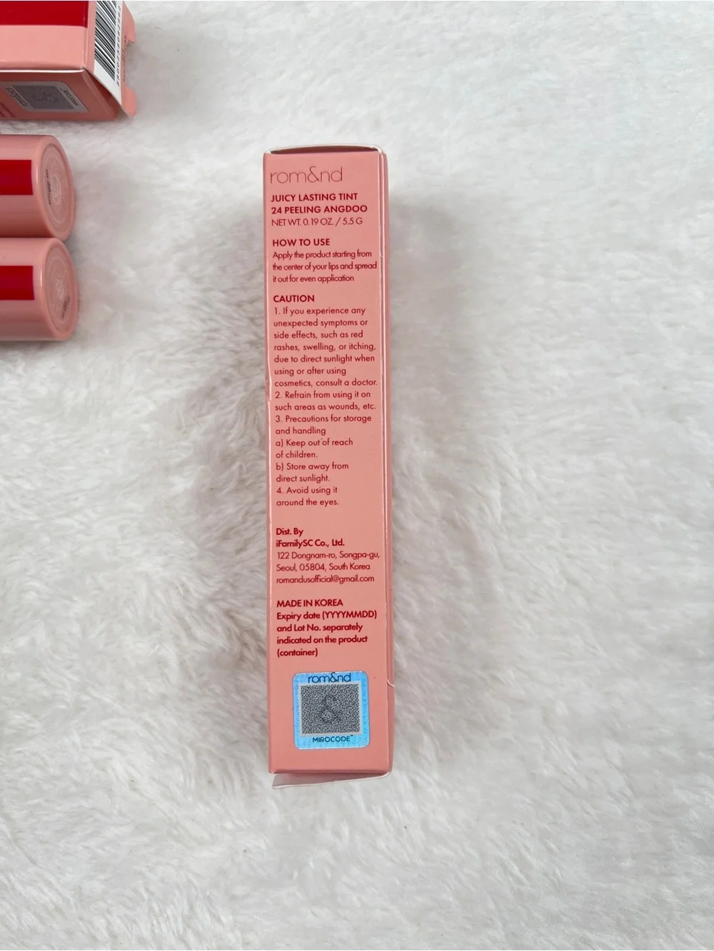 Lot of 2 Rom&nd Juicy Lasting Tint Peeling Angdoo 24 New
